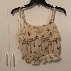 American Eagle flowy cropped tank top